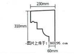 产品分解图型 - 檐口线，型号：SX311-YK-3，规格：230x310mm(3) - 阜新三象EPS建材 fx.sx311.cc
